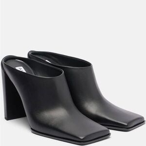 Alaia Black Leather Mules